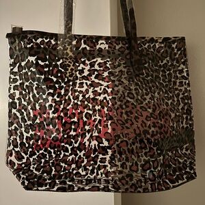 NWT! Kendall & Kylie Large Leopard print Clear PVC Tote- Brand New!